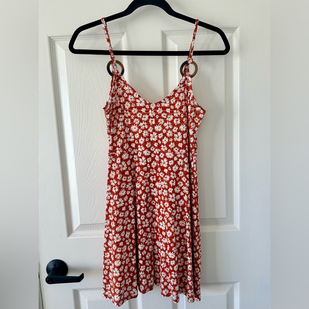 Topshop Floral Sundress with Tortoise Circle Strap Detail